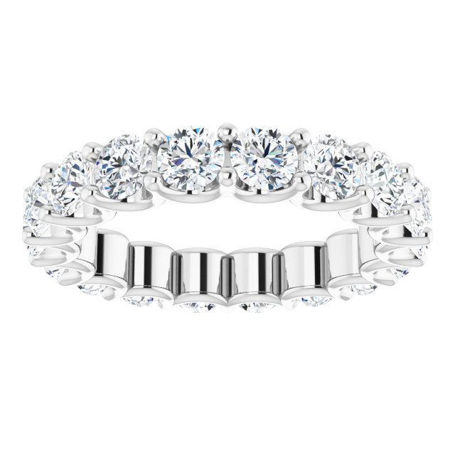 3.78 ct. Round Diamond Eternity Band U Setting-VIRABYANI